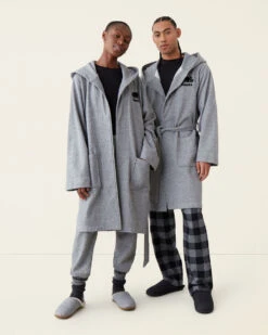 Salt And Pepper Hooded Robe Gender Free