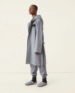 Salt And Pepper Hooded Robe Gender Free -Cloveras Fashion Shop 27180003 008 c