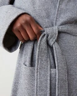 Salt And Pepper Hooded Robe Gender Free -Cloveras Fashion Shop 27180003 008 h