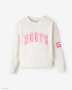 Kids Barbie™ X Roots 65 Relaxed Crew Sweatshirt -Cloveras Fashion Shop 29030522 CJ2 c