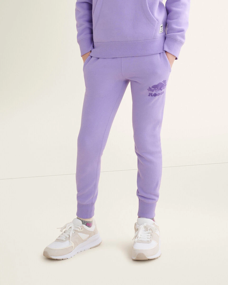 Girls Organic Slim Cuff Tonal Sweatpant 1 Girls Organic Slim Cuff Tonal Sweatpant