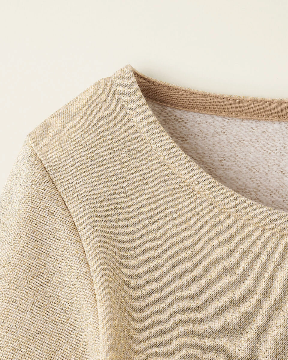 Girls Gold Sparkle Dress 5 Girls Gold Sparkle Dress - Image 5