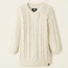 Toddler Girls Cable V-Neck Sweater Dress