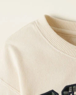 Baby Plaid Applique Crew Sweatshirt -Cloveras Fashion Shop 32030199 017 d