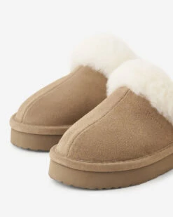 Womens Shearling Platform Slipper -Cloveras Fashion Shop 46020042 123 d