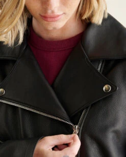 Oversized Moto Jacket Lamba -Cloveras Fashion Shop 49010044 001 e