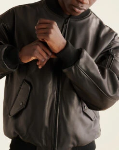 Ace Leather Flight Jacket Gender Free -Cloveras Fashion Shop 55010029 001 e