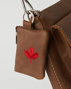 Maple Leaf Top Zip Pouch Tribe -Cloveras Fashion Shop 56100059 Y21 f